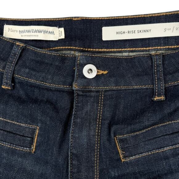 NWT PILCRO Anthropologie High-Rise Ankle-Zip Skinny Jeans Size 27 - Picture 5 of 8